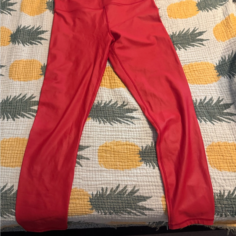 ZYIA Active Red Metallic Leggings